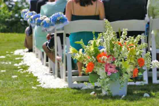 Spruce Point Inn Wedding Aisle emilie inc photo