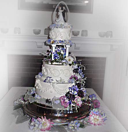 They later lit up both side of the Wedding cake